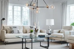 Square Soffbord | Svart/ Glas