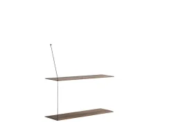 Stedge hylla 60 cm rökt ek
