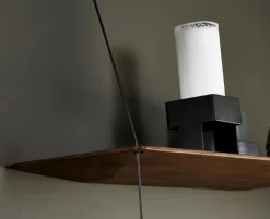 Stedge hylla 60 cm svart ek