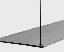 Stedge hylla 60 cm svart ek