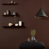 Stedge hylla 80 cm svart ek