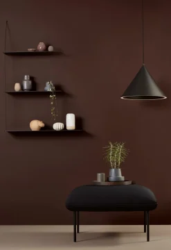 Stedge hylla 80 cm svart ek