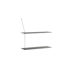 Stedge hylla 80 cm svart ek