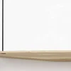 Stedge hylla 60 cm vitpigmenterad ek