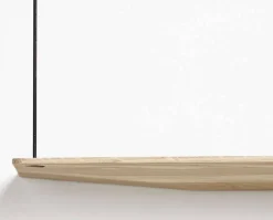 Stedge hylla 60 cm vitpigmenterad ek