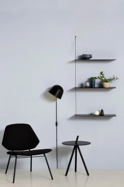 Stedge hylla 80 cm vitpigmenterad ek
