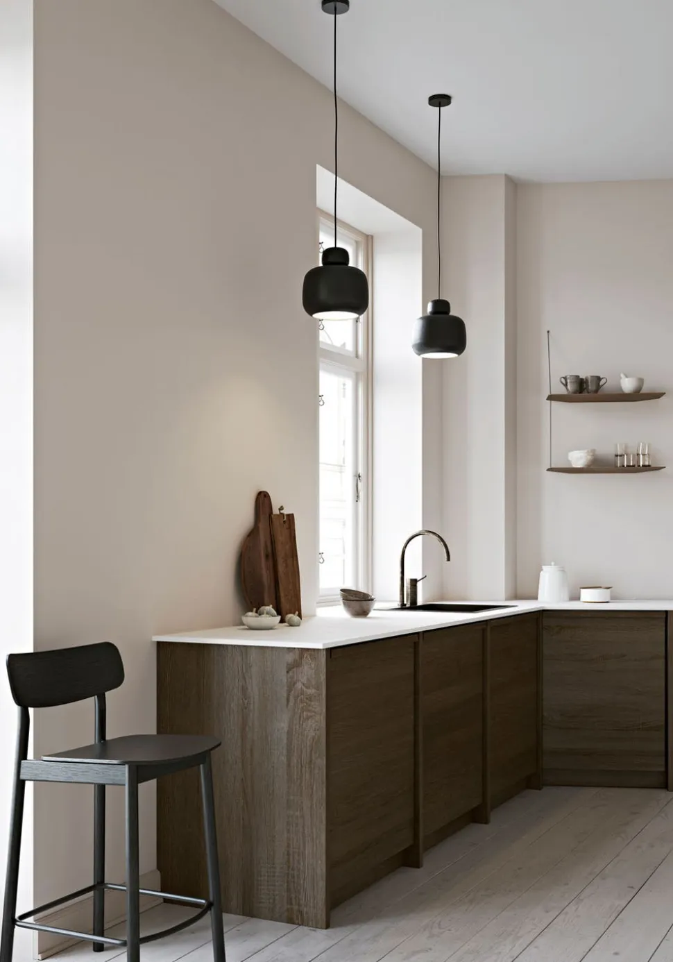 Stone Pendel Stor | Vit