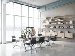 String Konferensbord | Fast Underrede, Vit Laminat 180x90