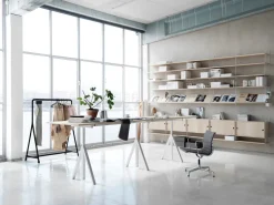 String Konferensbord | Höj- och Sänkbart, Vit Laminat 180x90