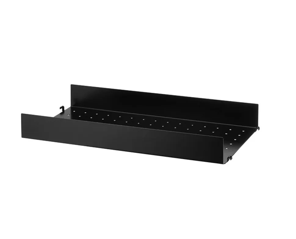 String Metall Hyllplan Hög 58x30 Svart