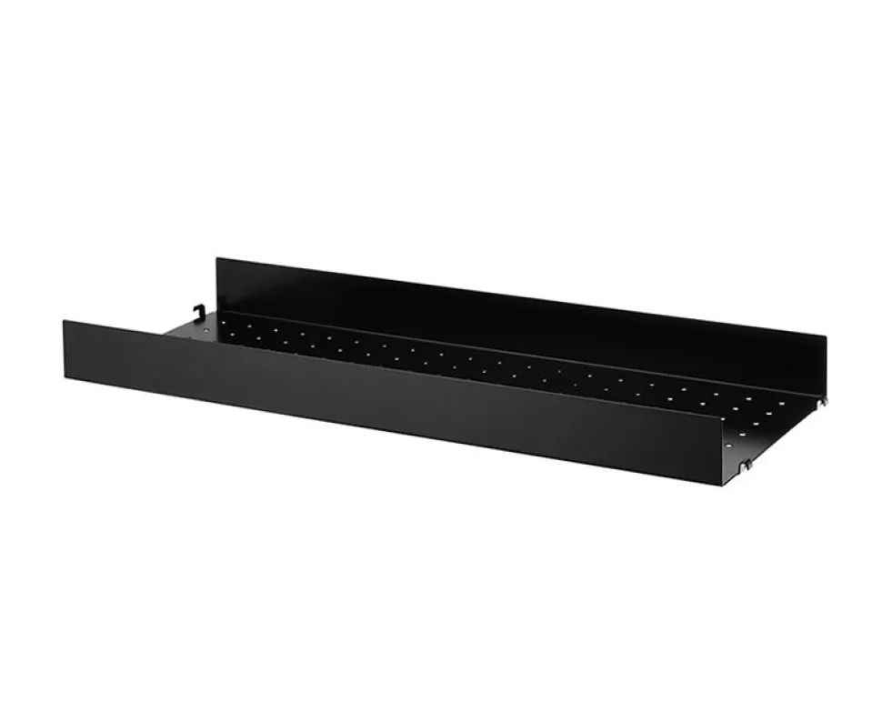 String Metall Hyllplan Hög 78x30 Svart