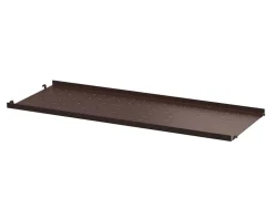 String Metall Hyllplan Låg 78x30 Mörkbrun