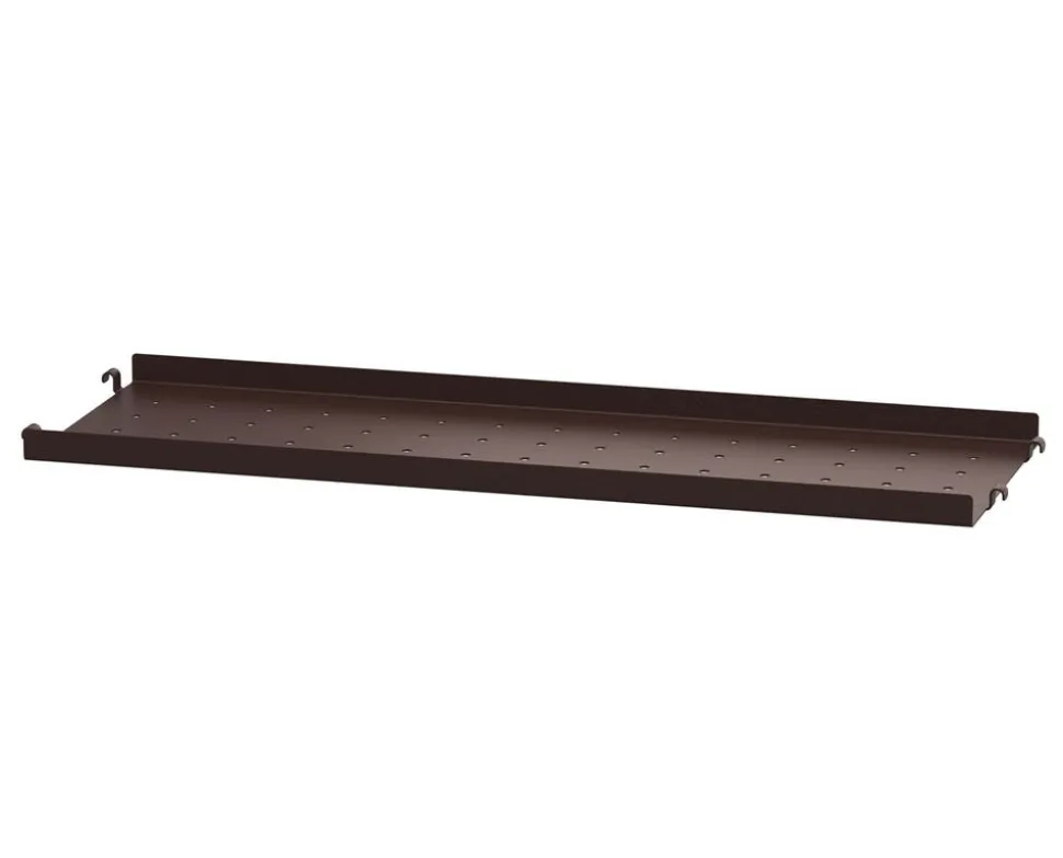 String Metall Hyllplan Låg 58x20 Mörkbrun