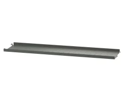 String Metall Hyllplan Låg 78x20 Mörkgrå