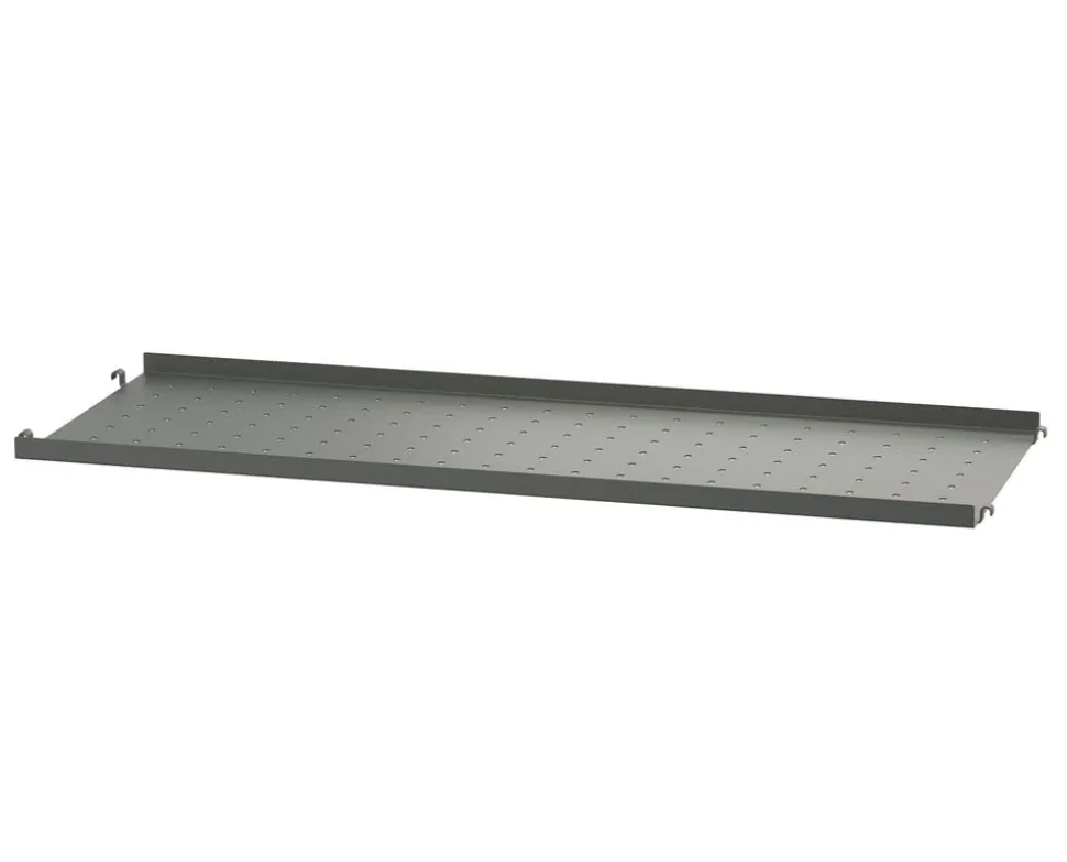 String Metall Hyllplan Låg 78x30 Mörkgrå