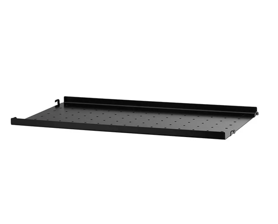 String Metall Hyllplan Låg 58x30 Svart