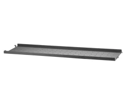 String Metall Hyllplan Låg 78x20 Svart