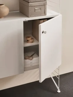 String Skåp med Lås 78x30 Vit