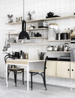 String Skåp med Skjutdörrar 78x30 Ask