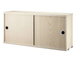 String Skåp med Skjutdörrar 78x20 Ask