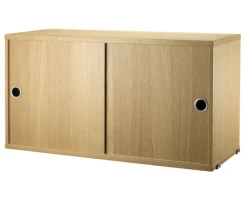 String Skåp med Skjutdörrar 78x30 Ek