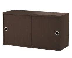 String Skåp med Skjutdörrar 78x30 Mörk Ek