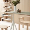 String Works Skrivbord | Höj- & Sänkbart, Vit Laminat 120x78