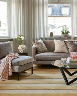 Stripe Boucle Matta 170x230 Gul