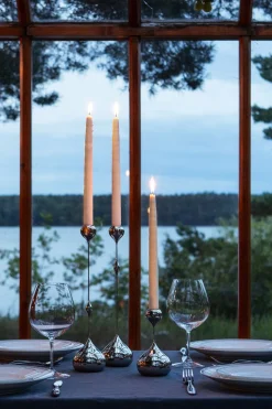 Tender Ljusstake | Låg | Nickel