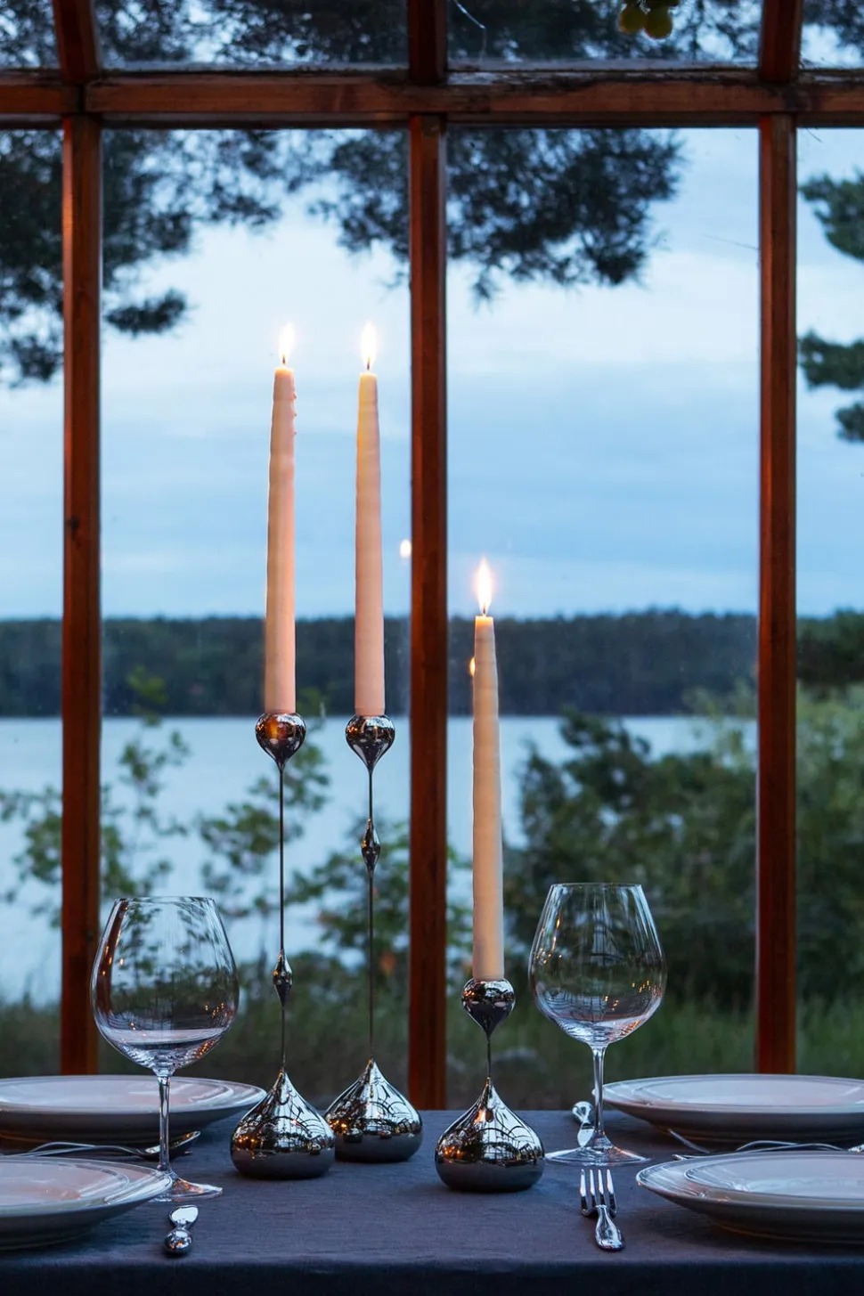 Tender Ljusstake | Liten | Nickel
