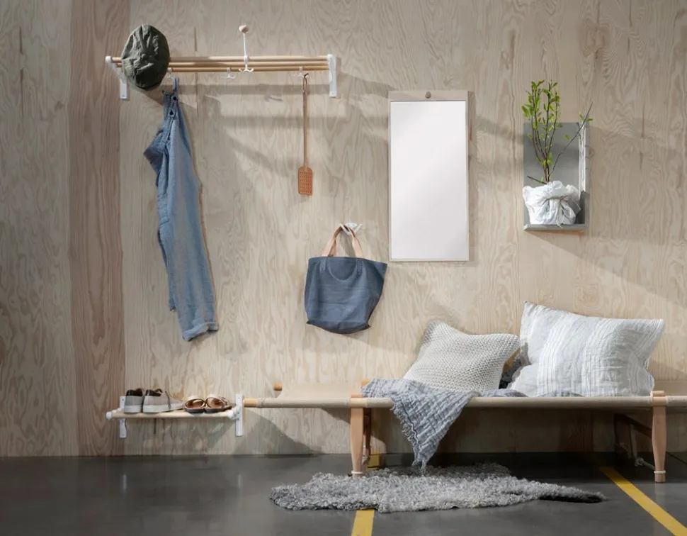 Tillbakablick Spegel Rektangulär | 37x79 | Oljad Björk