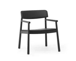 Timb Loungefåtölj | Lädersits | Black / Black