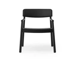 Timb Loungefåtölj | Lädersits | Black / Black