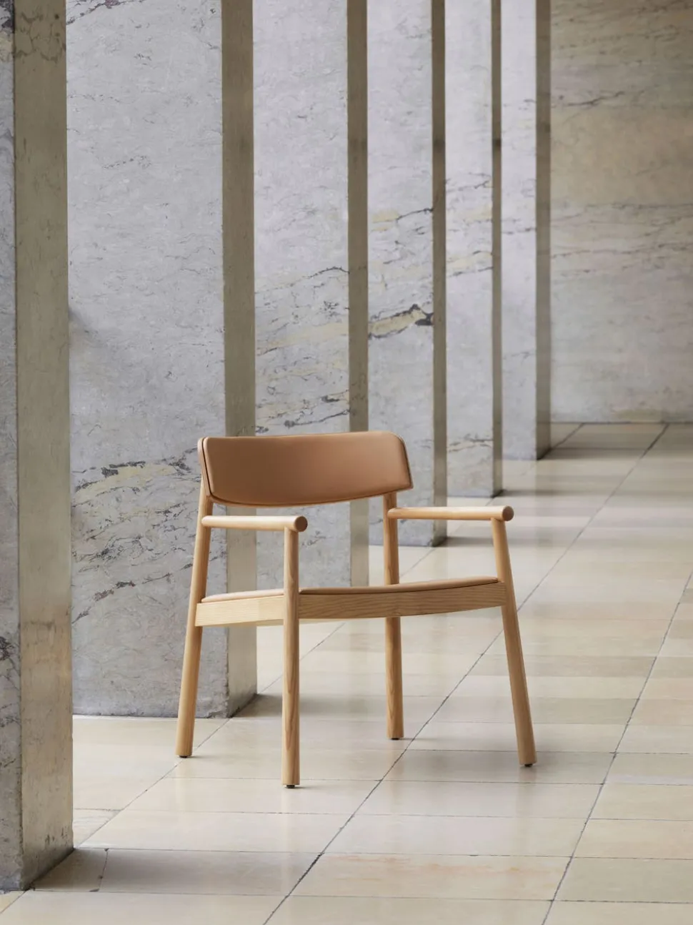 Timb Loungefåtölj | Lädersits | Tan / Camel