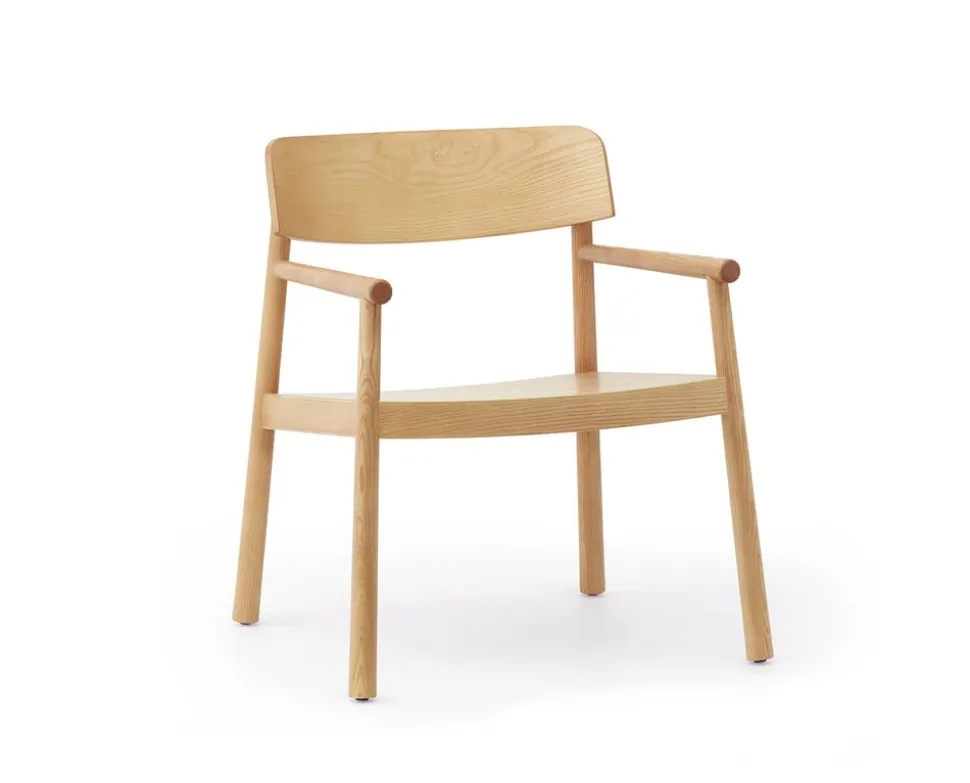 Timb Loungefåtölj | Träsits | Tan