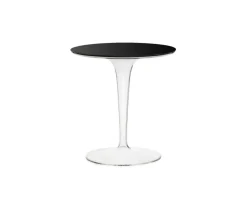 Tip Top Sideobord Svart glas, Transparent