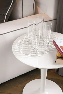 Tip Top Sideobord Svart glas, Transparent