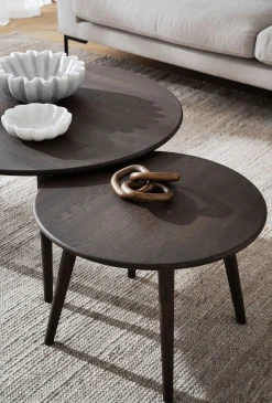 Tompkins Soffbord Ø90 | Brunoljad Ek
