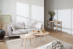 Tompkins Soffbord Ø90 | Vitpigm. Ek
