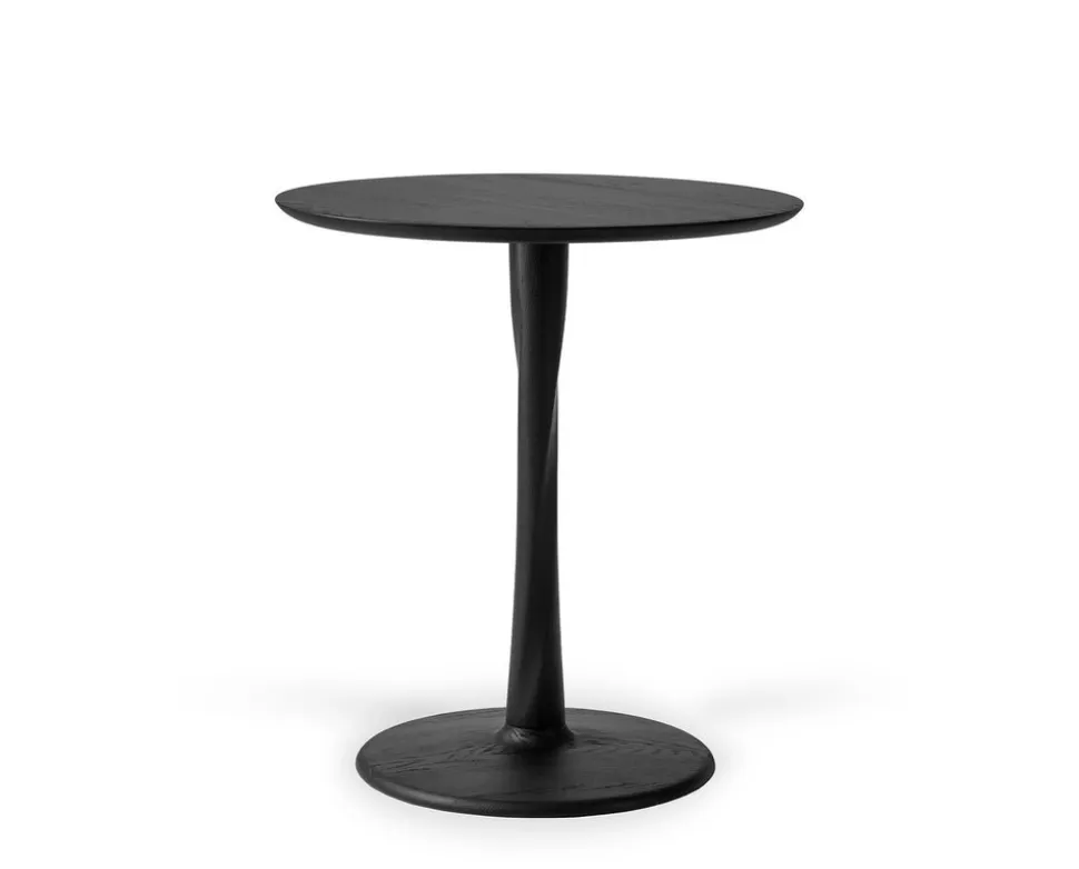 Torsion Matbord Ø70 | Svart Ek