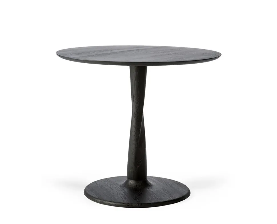 Torsion Matbord Ø90 | Svart Ek