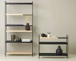 Tray Hylla Hög 2 korta svarta + 4 breda ek