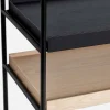 Tray Hylla Hög 2 korta svarta + 4 breda ek