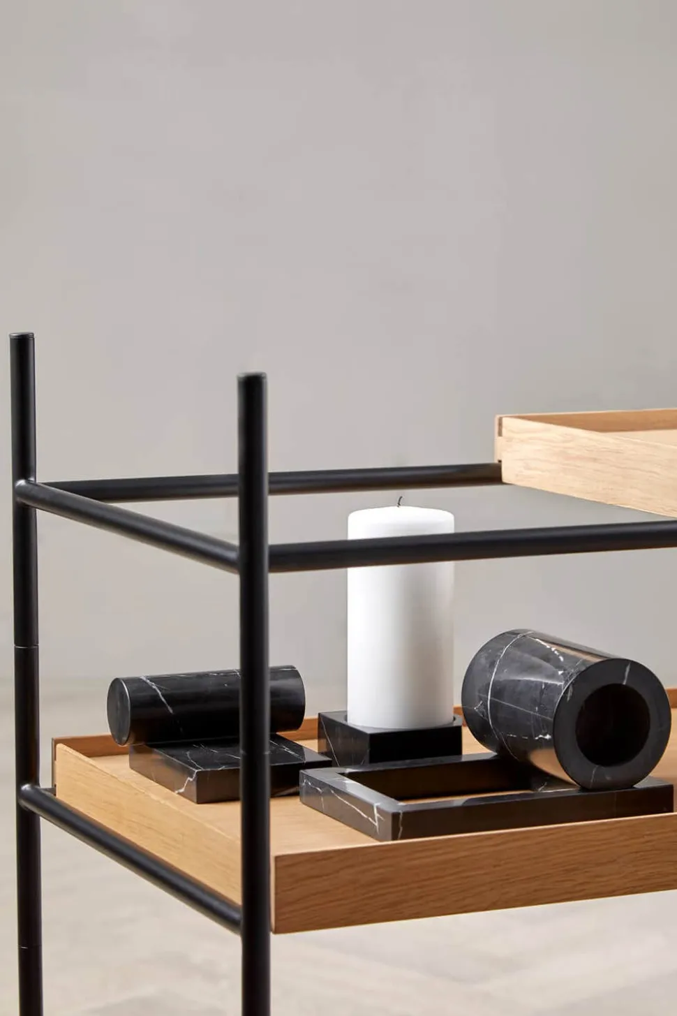 Tray sideboard Låg 1 kort ek + 2 breda ek