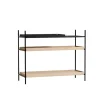Tray sideboard Låg 1 kort svart + 2 breda ek