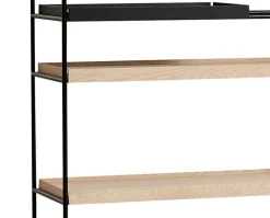 Tray sideboard Låg 1 kort svart + 2 breda ek