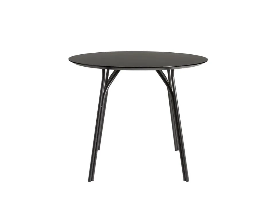 Tree Matbord Runt Ø90 | Svart / Svart