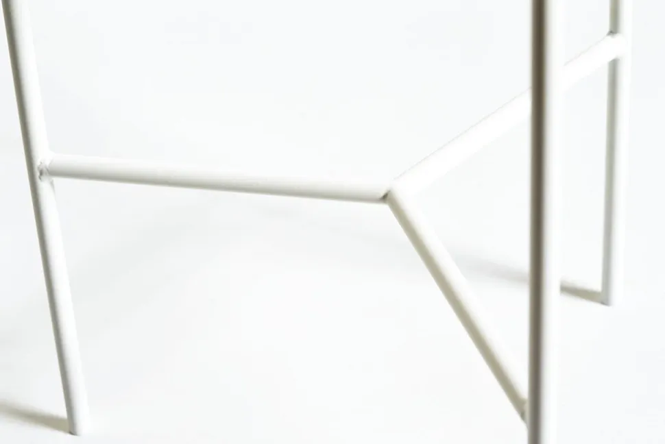Tribeca Sidobord 47cm Såpad rustik Ek | Ben satinkromade