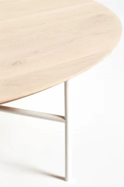 Tribeca Soffbord 80 cm Såpad rustik ek | Ben vita