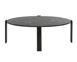Tribus Soffbord Ovalt | Svart/Marmor